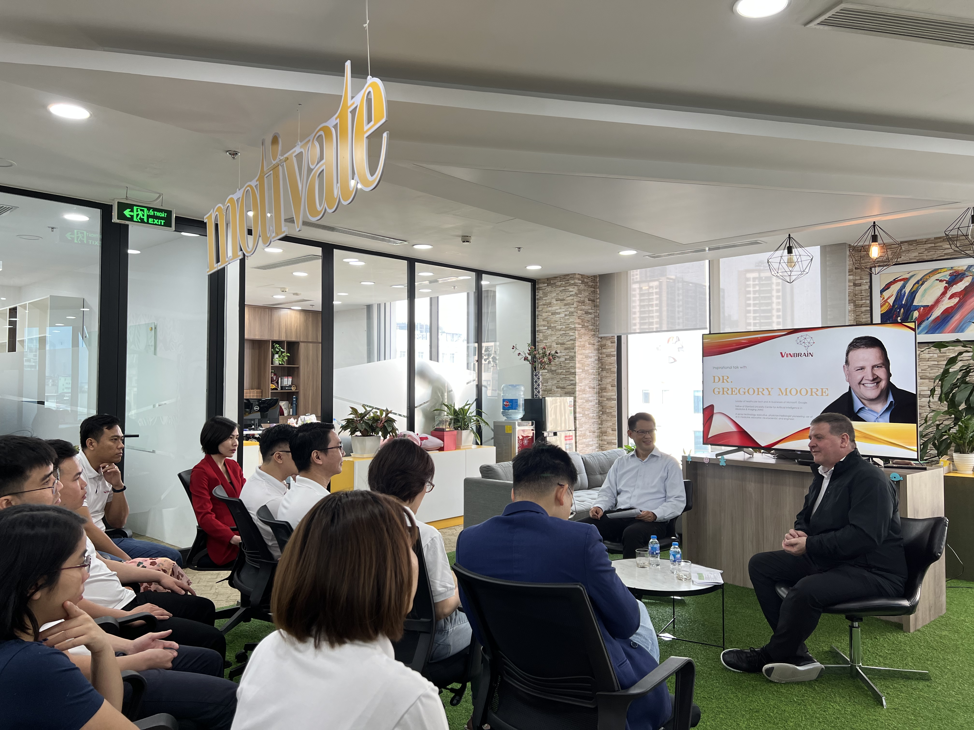 Gregory Moore at VinBrain office